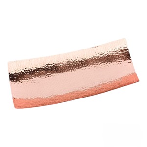 Plateau Rectangulaire Moderne en Aluminium, Design Martelé Incurvé, pour Mariage, Restaurant, Hôtel ou Décoration de Maison, Fabriqué en Inde - Product Image 6