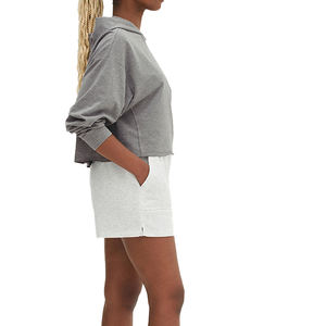 Custom Logo <b>Crop</b> <b>Top</b> Hoodie Workout Ladies Long <b>Sleeve</b> Pull Over Hoodie Short Length Cropped Hoodies For Women's - Product Image 3