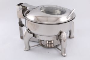 Plato de frotamiento de comida de acero inoxidable con acabado brillante de forma redonda para bodas y artículos de comedor de hotel plato S en Tarifa mayorista - Product Image 5