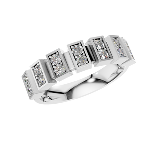 950 platino Original VVS D Moissanite punta geométrica barra diseño anillo de bodas para mujeres elegante platino Moissanite Declaración - Product Image 2