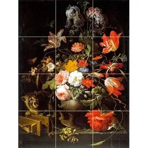 Mignon Art Cocina Mural de pared Mármol Cerámica Gato Ratonera Azulejo Backsplash - Product Image 1