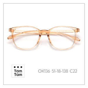 กรอบแว่นตาไทเทเนียม TamTam TR90 ป้องกันแสงสีฟ้า ทรงสี่เหลี่ยมเต็มกรอบ สวมใส่สบาย น้ำหนักเบา สไตล์คลาสสิก รุ่น OK136 สำหรับผู้ใหญ่ - Product Image 1
