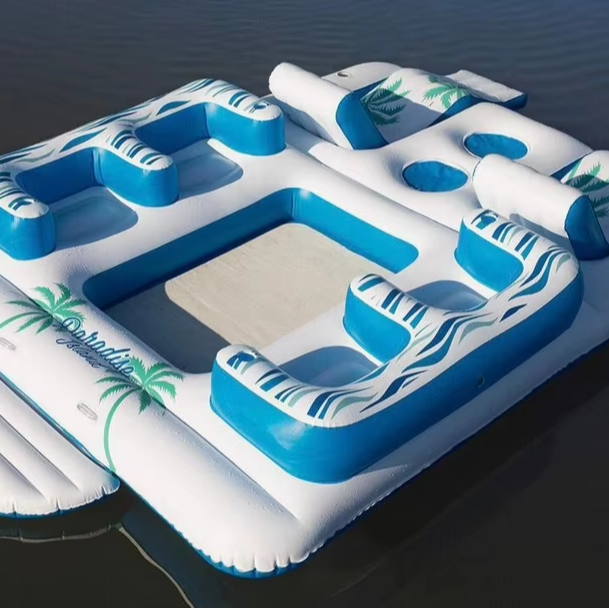 Alibaba Tropical Tahiti Floating Island Person Inflatable Raft