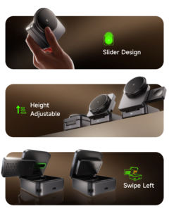 Estación de carga inalámbrica FoldTrack 3-en-1-Dorado - Product Image 4