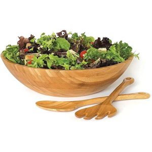 Bol à pâte rond en bois d'acacia 9x4x3 pouces, profond, pour bougie, décoration intérieure, baguette, prêt à l'emploi, poli, décoration en bois classique - Product Image 1