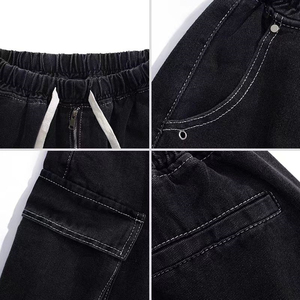 Shorts en laine pour hommes sportifs de haute qualité avec logo personnalisé OEM, vente en gros, amples, décontractés, été, anti-froissement, directement de l'usine ODM - Product Image 3