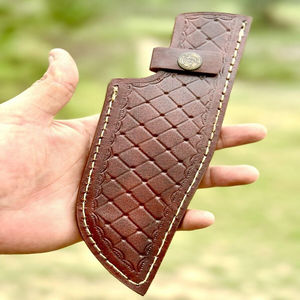 Funda de Cuero Genuino Hecha a Mano para Cuchillo, Impermeable, Plegable, con Correa Ajustable y Almacenamiento para Uso en Exteriores, OEM - Product Image 2