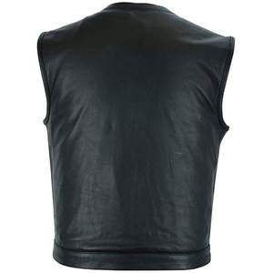 Chaleco de motorista de piel de vaca OEM para hombre, chaleco de moto auténtico de talla grande, nueva colección al por mayor - Product Image 3