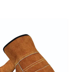 Heavy Duty Double Palm Split Leather Safety <b>Gloves</b> for Tough Jobs for Workshop Applications - Product Image 4