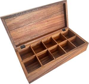 Extra <b>Large</b> Wooden Rectangular Tea <b>Box</b>, Wood Wooden Tea <b>Box</b> for Tea Storage tea <b>box</b> organizer - Product Image 2