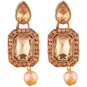 Bijoux indiens en cristal Collier ras du cou perlé en fausse perle Boucles d'oreilles pendantes Ensemble pour femmes Grossiste fournisseur de bijoux, blanc - Product Image 5