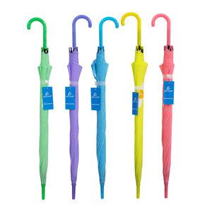 Ombrello Trasparente Moderno 190T Colorato alla Moda con Manico a Gancio e Controllo Semi-Automatico per Omaggi - Product Image 3