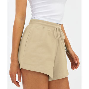 Pantalones cortos deportivos para mujer, nuevo diseño, talla grande, venta al por mayor, logotipo personalizado, botón, patrón de bolsillo, decoración, tela de moda - Product Image 5