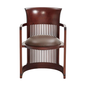 Silla de Comedor Moderna de Madera Maciza con Respaldo de Listones y Asiento Acolchado para Uso en el Hogar o en Restaurantes - Product Image 1