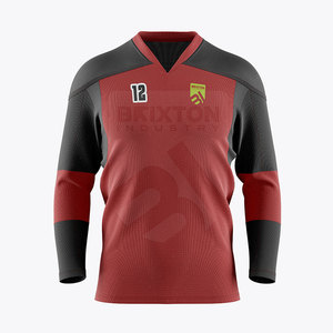 Camiseta de hockey de tela duradera superventas, uniforme de equipo con logotipo bordado para práctica de partidos, ropa de hockey sobre hielo superior, servicio OEM - Product Image 1