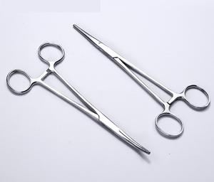 Instrument chirurgical en acier inoxydable, source d'alimentation manuelle, forceps hémostatique droit, certifié CE classe II - Product Image 1