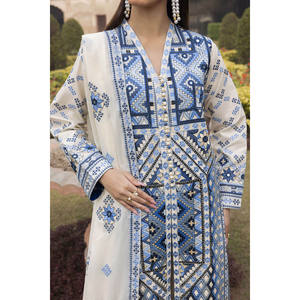 ชุดสูทผ้าลอนปักลายสำหรับผู้หญิง 3 ชิ้น พร้อมขอบลาย CL-52450 - Product Image 4