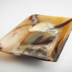 Posavasos de cuerno de búfalo para el hogar, restaurante, posavasos de piedra, Mundo con color natural, posavasos de cuerno de alta calidad de artesanía de media luna - Product Image 3