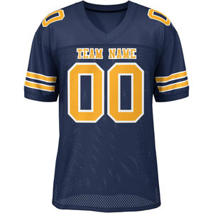 Streetwear personnalisé en usine, chemises de sport tendance, logo brodé, maille vintage, maillot de football américain avec impression par sublimation - Product Image 6