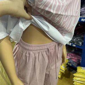 Women's Customizable Graphic Printed <b>T</b>-<b>Shirt</b> and Baggy Pants Set Casual Two-Piece Over Sized Look for Spring/Summer - Product Image 6