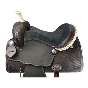 Sillines de carreras de barril al por mayor de alta calidad, monturas de caballo occidentales Premium de cuero genuino hechas a mano, monturas de Rodeo de vaquero a granel - Product Image 4