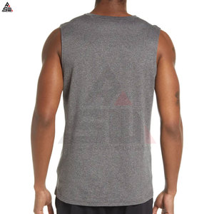 เสื้อกล้ามออกกำลังกายผู้ชาย ผ้าคอตตอน 220 กรัม แบบถัก ระบายอากาศ แห้งเร็ว คอกลม สไตล์ลำลอง สตรีทแวร์ เหมาะสำหรับการฝึกซ้อมและออกกำลังกาย - Product Image 3
