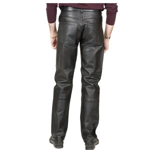 Precio razonable Servicio OEM Bajo MOQ Hombres Pantalones de cuero en stock Más exigentes Pantalones de cuero de alta calidad para adultos para la venta - Product Image 5
