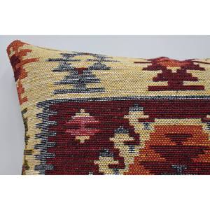 Red Luxury Bohemian Wool Pillow 20x28 Inch Geometric <b>Cushion</b> Vintage Fluffy Patterns Square Style for Bedding Christmas Decor - Product Image 2