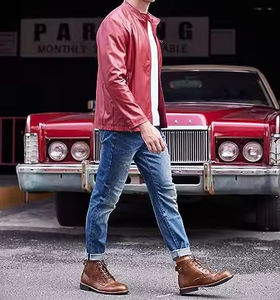 Dernier design, entièrement personnalisé, veste en cuir de buffle véritable pour homme, fabriquée au Pakistan, veste en cuir noir - Product Image 6