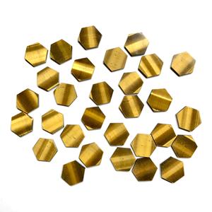 Vivaaz อัญมณี100% พลอยตาเสือธรรมชาติทรงแบนทรงหกเหลี่ยม12มม. ได้รับการรับรองความร้อนสำหรับสอบเทียบ - Product Image 5