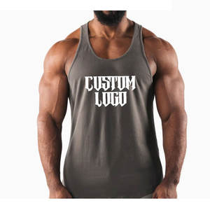 Quick Dry Breathable Plus Size Casual Men's Tank Top with Custom Logo Knitted Fabric Eco-Friendly for Gym Fitness - Product Image 3