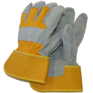 Gants de travail pour monteurs canadiens, robustes, de sécurité industrielle, en cuir de vachette renforcé, confortables, en coton, couleur personnalisée - Product Image 5