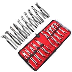 Juego de alicates de ortodoncia profesionales, 10 Uds., pinzas de extracción Dental para adultos de acero inoxidable, instrumentos quirúrgicos, Kit de herramientas de dentista - Product Image 1