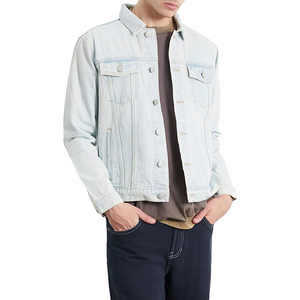 2025 OEM/ODM veste en jean pour hommes col montant avec motif décoration mode de rue vêtements de fête pour hommes vestes en jean - Product Image 3
