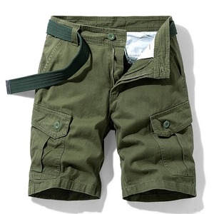 Pantalones cortos Cargo informales clásicos de verano para hombre, prendas de vestir de poliéster 100% transpirables, diseño de algodón a la moda con múltiples bolsillos - Product Image 3