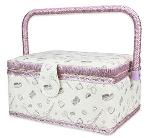 Handcraft <strong>Sewing</strong> <strong>Basket</strong> Household Floral Pattern Storage <strong>Sewing</strong> <strong>Basket</strong> - Product Image 3