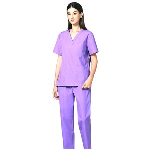 Hauts de tenues médicales unisexe, élastiques, anti-plis, tissés, ajustés, avec détection d'aiguilles, en polyester et élasthanne, pour infirmières et médecins - Product Image 5