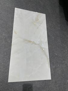 Onxy White Solid Texture 60*120 Azulejos de cerámica de porcelana brillante para uso en paredes y pisos interiores - Product Image 5