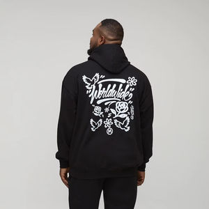 เสื้อฮู้ดผ้าฝ้ายและ2025โพลีเอสเตอร์แบบสวมหัวมี100% พิมพ์ลายดิจิทัลสำหรับผู้ชายและผู้หญิงสไตล์ไฮสตรีท - Product Image 1