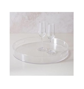 Plateau acrylique en marbre noir de la meilleure qualité, design merveilleux, plateau acrylique de grande taille pour les fêtes, plateau de service à prix compétitif - Product Image 4