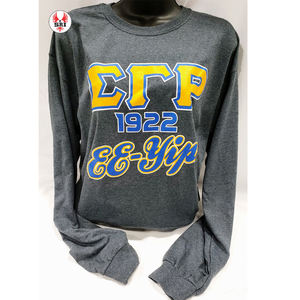 Sigma Gamma personnalisé sororité chapitre Streetwear pull sweat brodé solide Logo sur le devant pour traverser l'année en été - Product Image 4