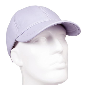 Gorro de Béisbol Unisex de 6 Paneles, 100% Cuero Genuino, Impermeable, Transpirable, con Decoración de Perlas y Hebilla Metálica - Gorro para Exteriores en Color Blanco - Product Image 5