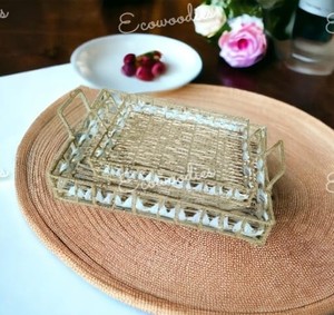 ถาดเสิร์ฟไม้ไผ่ทำจากไม้ไผ่เป็นมิตรกับสิ่งแวดล้อมออกแบบใหม่ถาดใส่อาหารเช้าปอกระเจาไม้ไผ่สำหรับโรงแรมร้านอาหารของตกแต่งบ้านห้องนั่งเล่น - Product Image 3