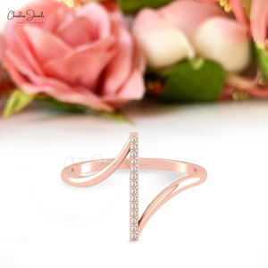 Bague unique en diamant noir taillé rond de 0.9mm faite à la main en or fin 14 carats bague minimaliste torsadée fabricant de bijoux approvisionnement direct - Product Image 1