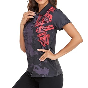 Nuevos polos estampados 100% algodón para mujer de alta calidad nueva moda algodón poliéster mujeres polos estampados - Product Image 2