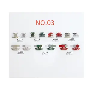 NO.03 Nail polish rhinestones with large, medium, and small logos design, popular nail accessories in Japan and South Korea