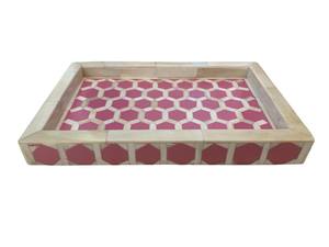 Ensemble de deux plateaux en os faits à la main, très vendus - luxe - décoration de table - décoration de la maison - Product Image 3