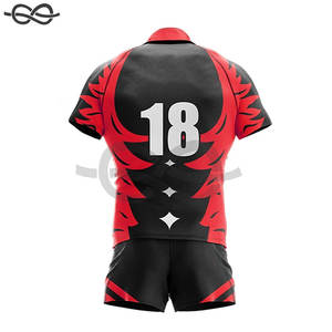 Vente en gros maillot personnalisé uniforme de rugby chemise à manches courtes personnalisé sublimé rugby uniforme de haute qualité femmes hommes - Product Image 6