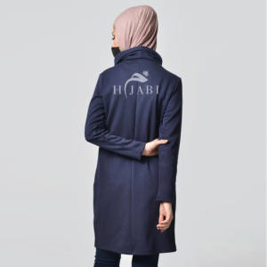 Modeste islamique tricoté brodé sweats à capuche dames pull hiver longue couverture tunique poids lourd 100% coton femmes - Product Image 4