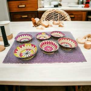 Cestas de hierba Moonj Multicolor Natural ecológicas hechas a mano más vendidas, pequeña cesta de mimbre decorativa para decoración del hogar - Product Image 6